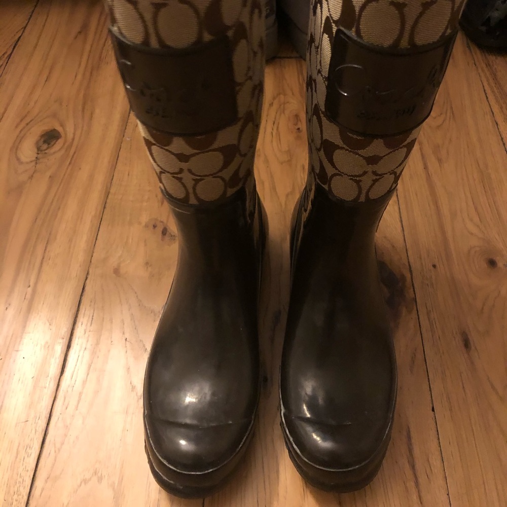 Coach Rainboots Brown